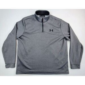 Under Armour 1/4 Zip Pullover Mens 2XL Gray Cold Gear Loose Fit‎ Limited Use